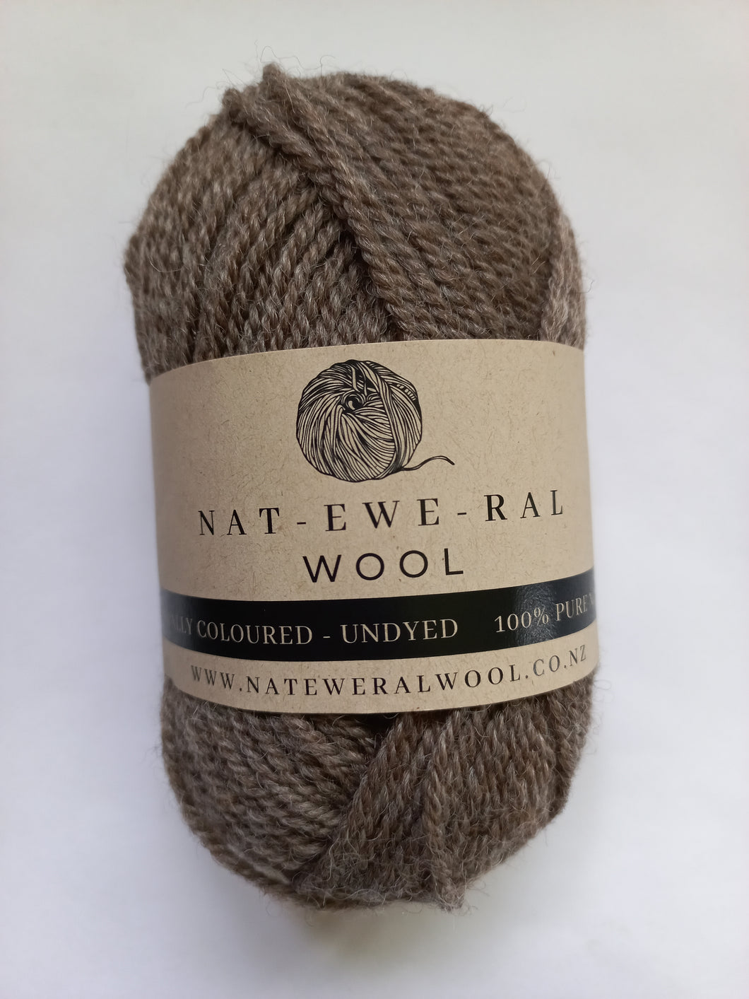 Undyed Natural Coloured Hazelwood Yarn - Single