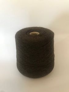 Undyed Natural Coloured Wool 4 ply cone - Dark Brown